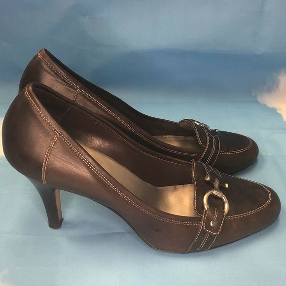 Circa Joan And David Brown Leather Pump Size 9.5 - Picture 3 of 8